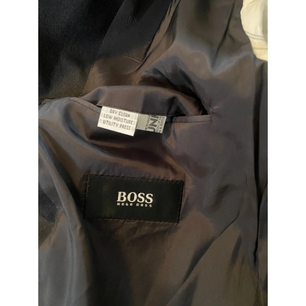 Hugo Boss Blazer Mens 40R Gray Angelico/Lucca US 3-Button Virgin Wool Sport Coat